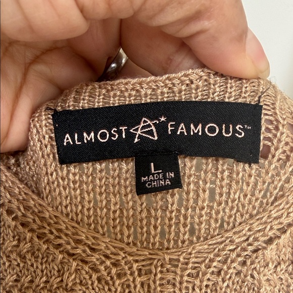 Almost FamousElegant Tan Knit Dress - Picture 6 of 11